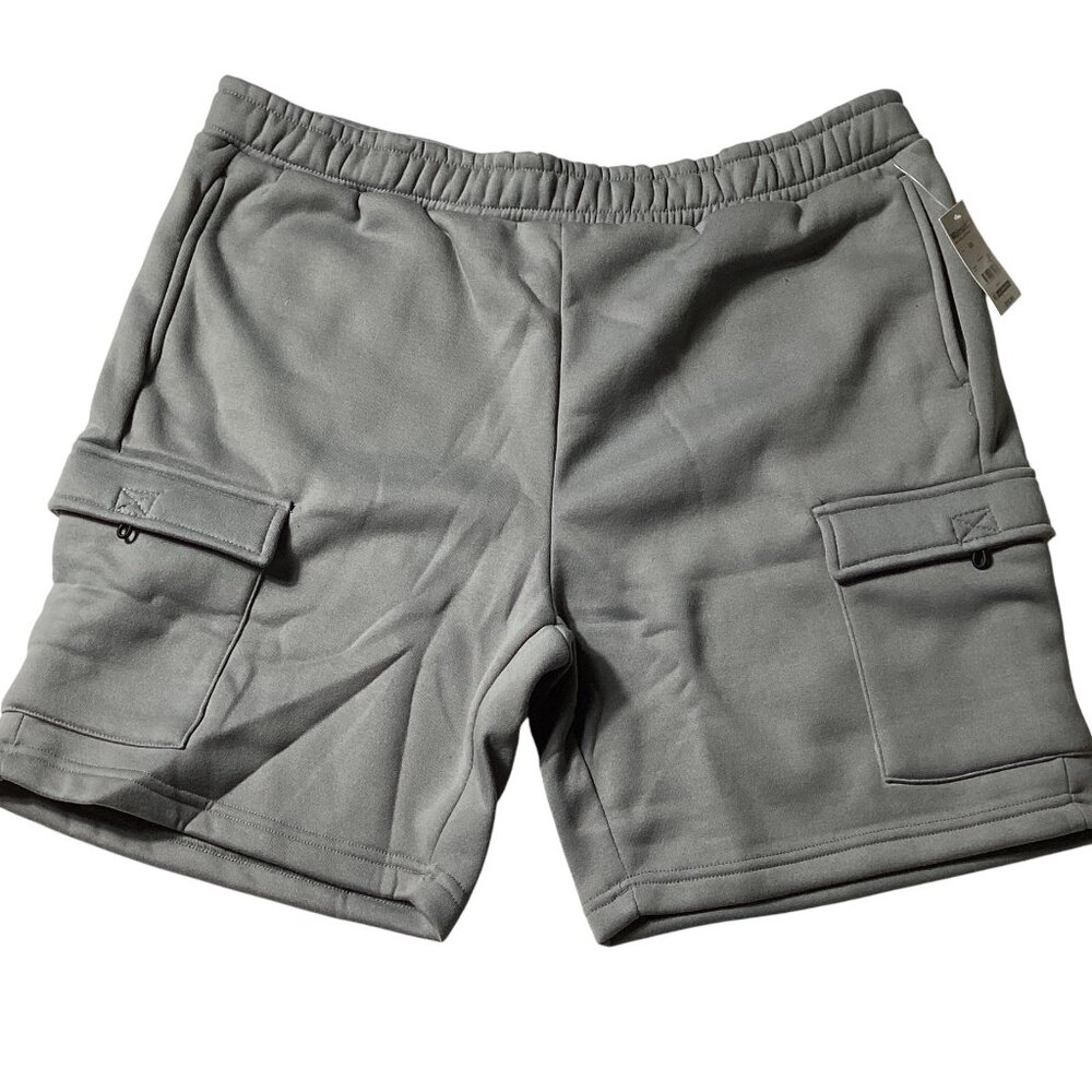 WeSC: Unisex Gray Cargo Sweatshorts, 2 Large Flap Cargo Pockets, Size XXL